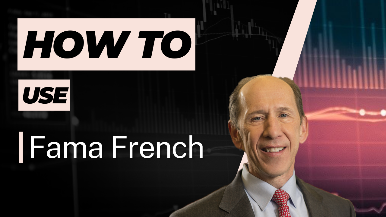 Portrait of Kenneth French together with the words "How to use Fama French"