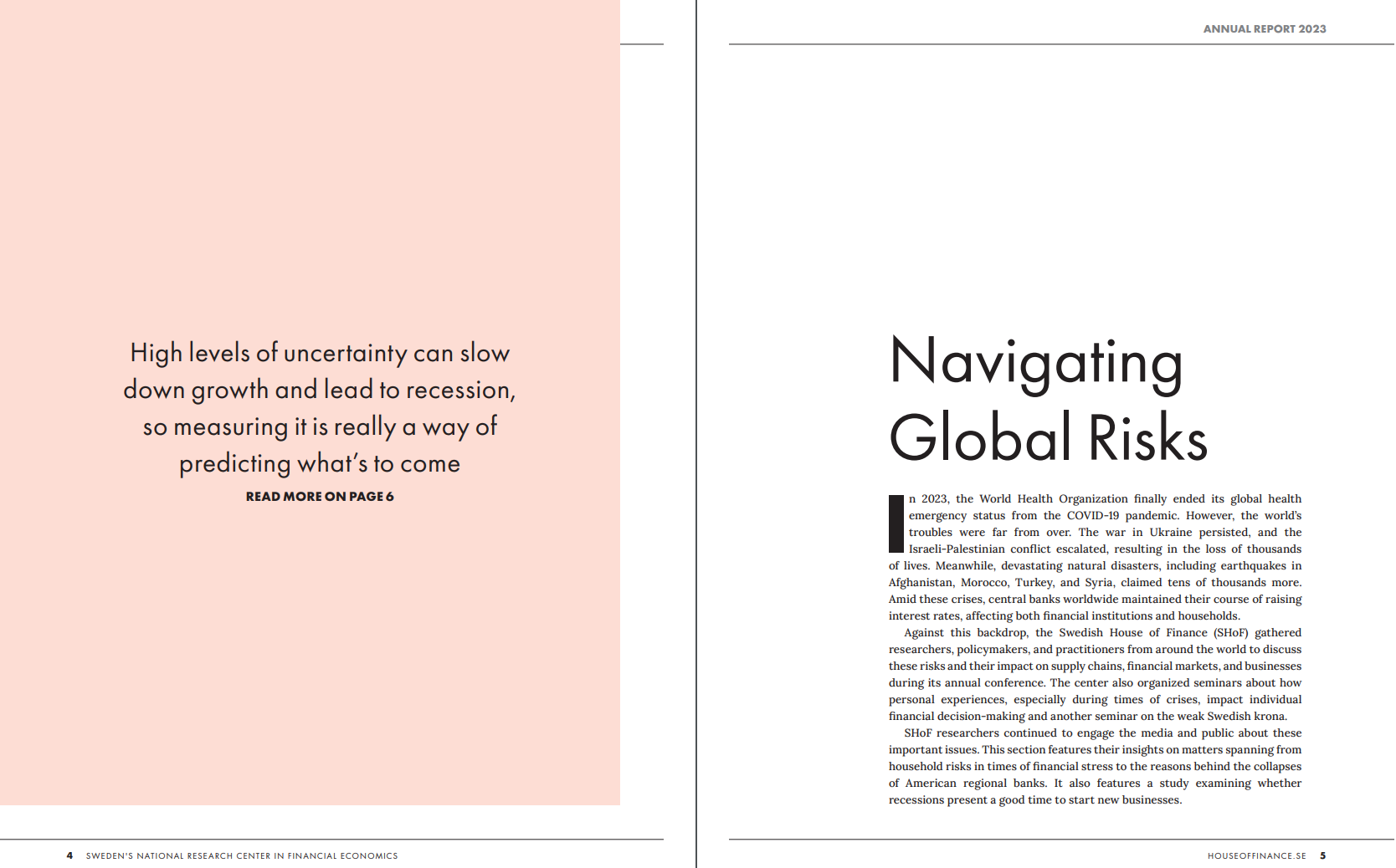Spread from the Annual Report 2023