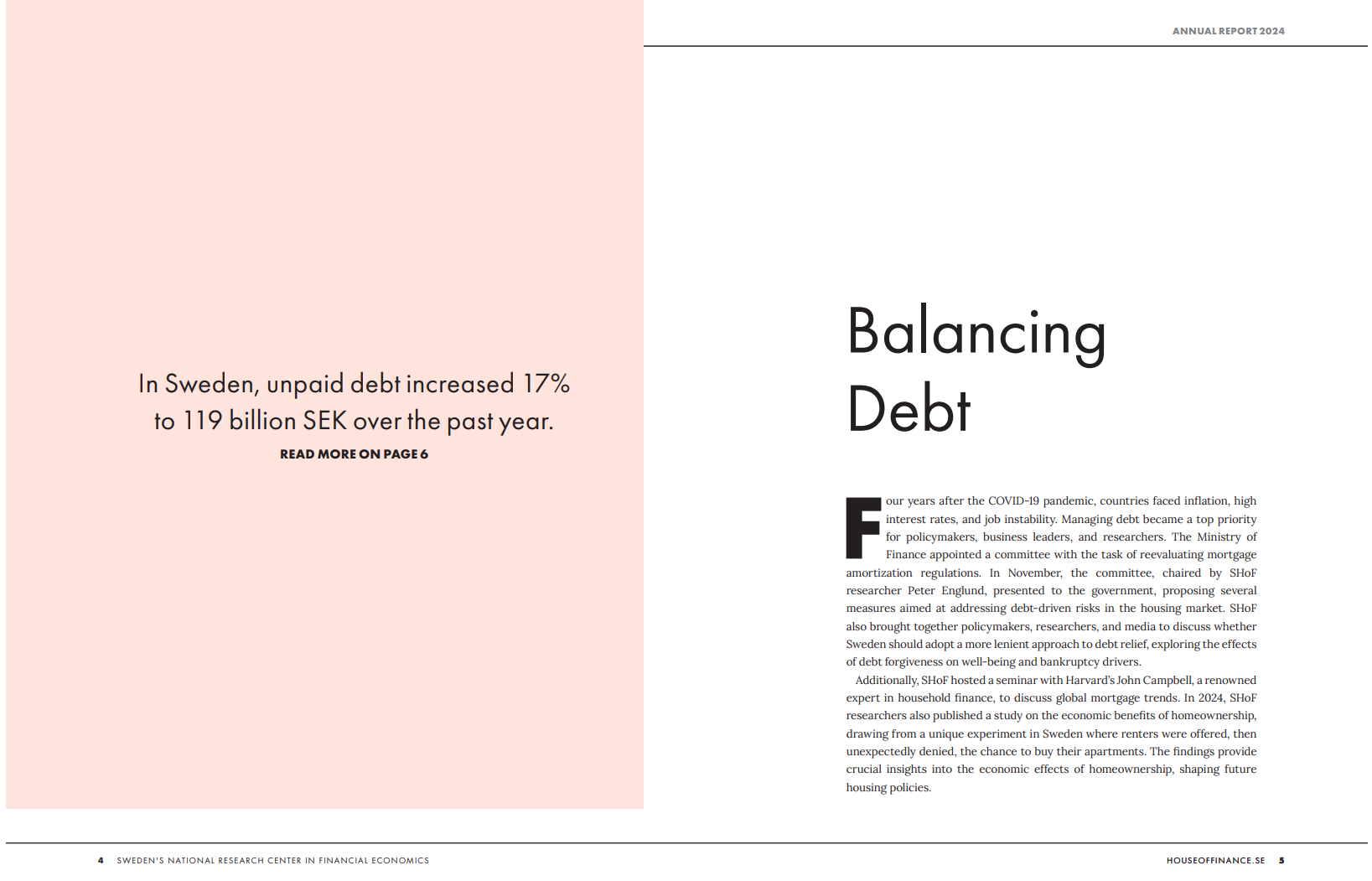 A spread from the Annual Report 2024
