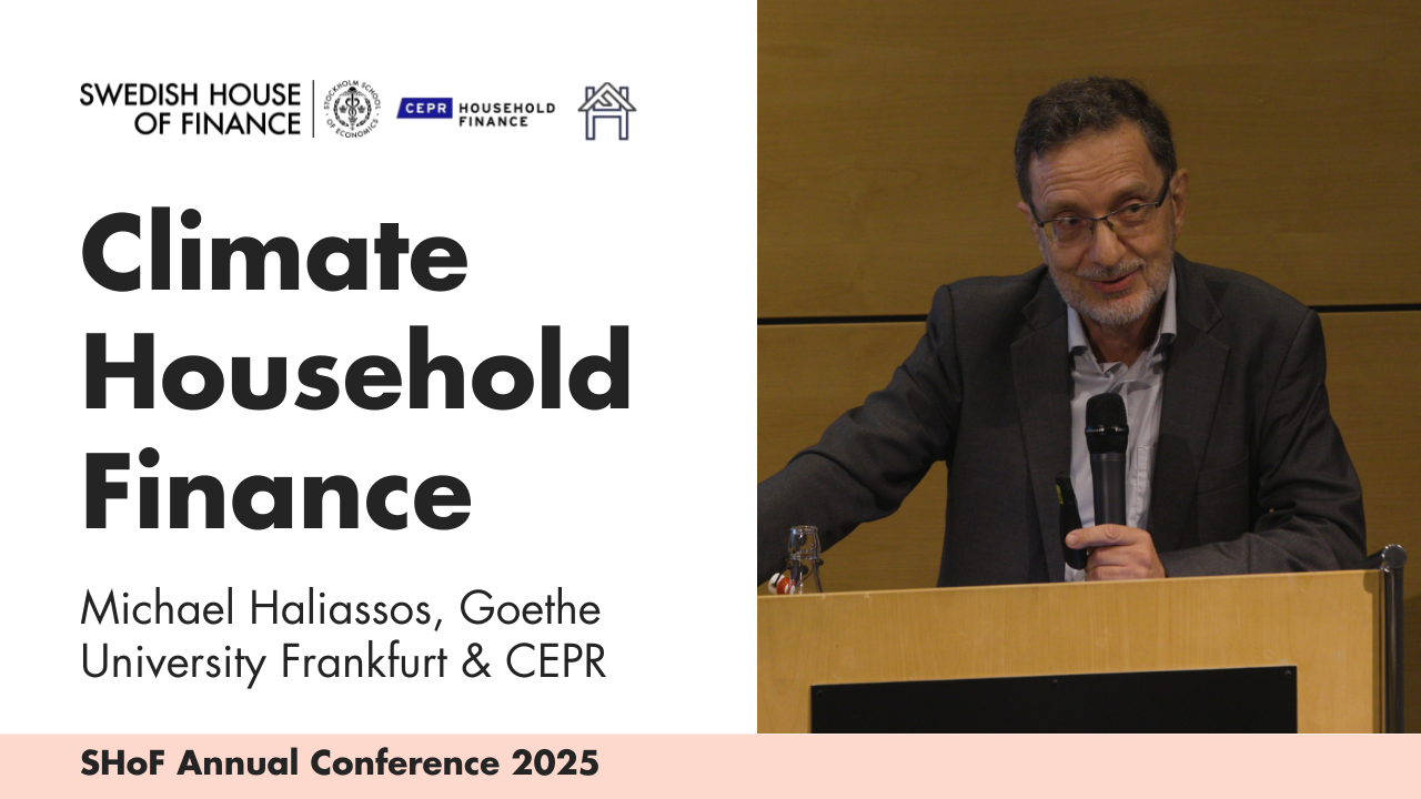 Portrait of Michael Haliassos with the text "Climate Household Finance"