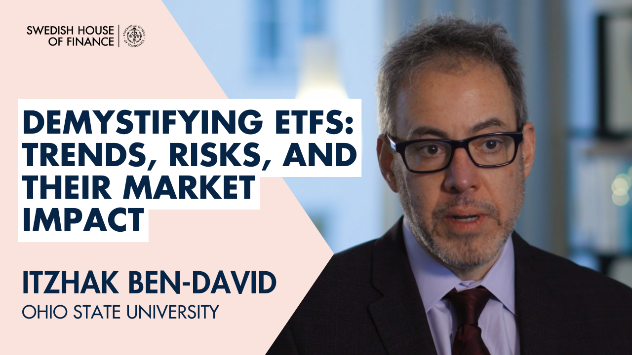 Portrait of Itzhak Ben-David and the text "Demystifying ETFs: trends, risks, and their market impact"