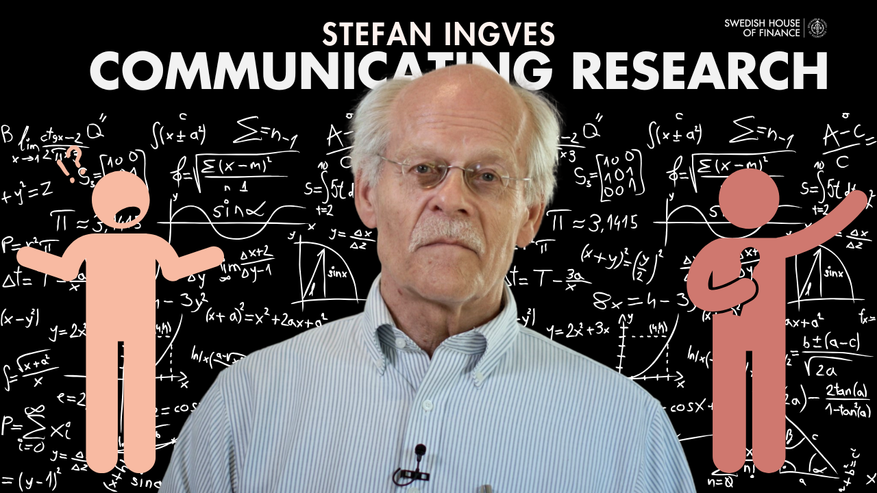 Portrait of Stefan Ingves and the words "Communicating research"