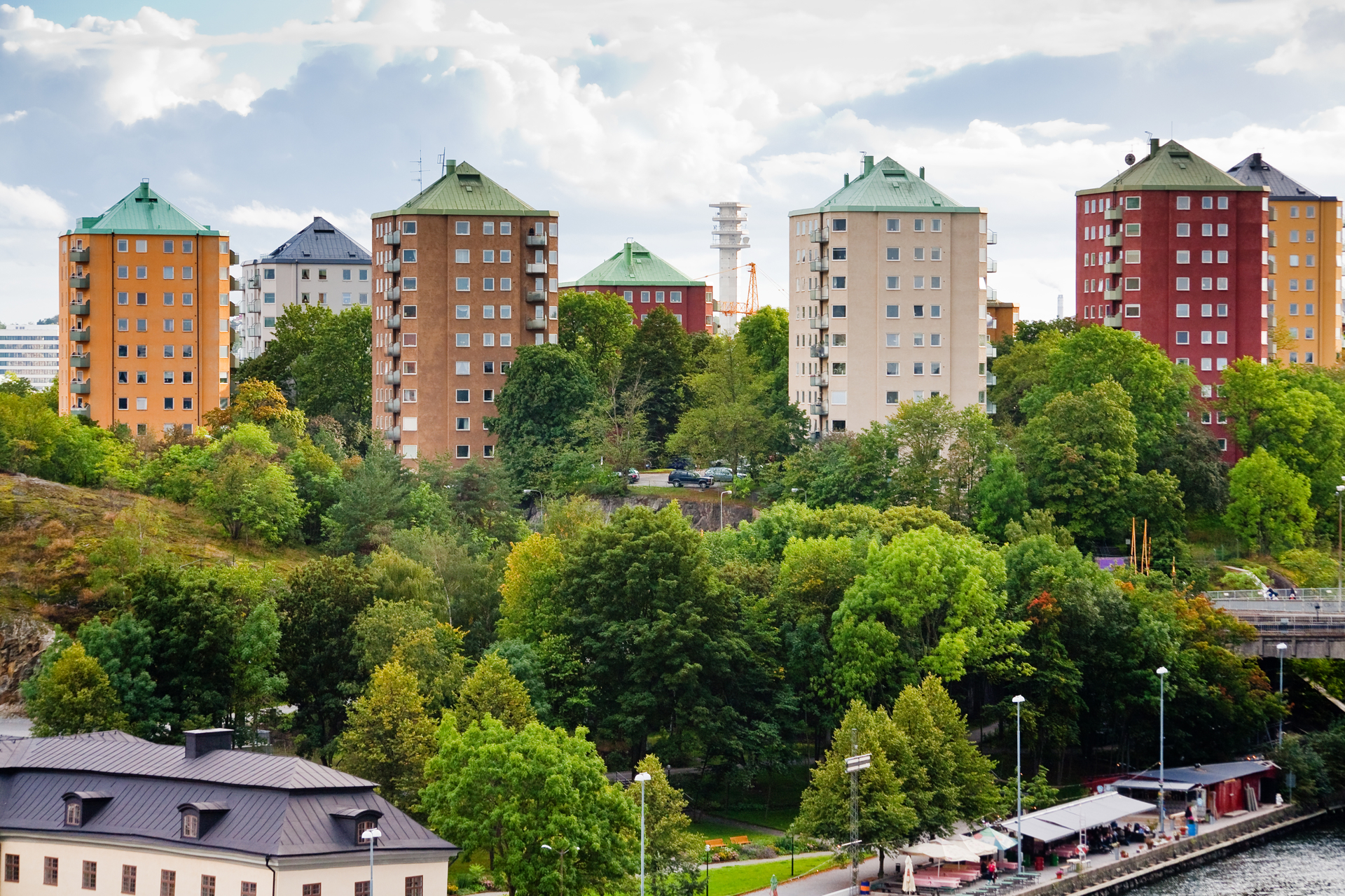 Residential apartment buildings in Sweden