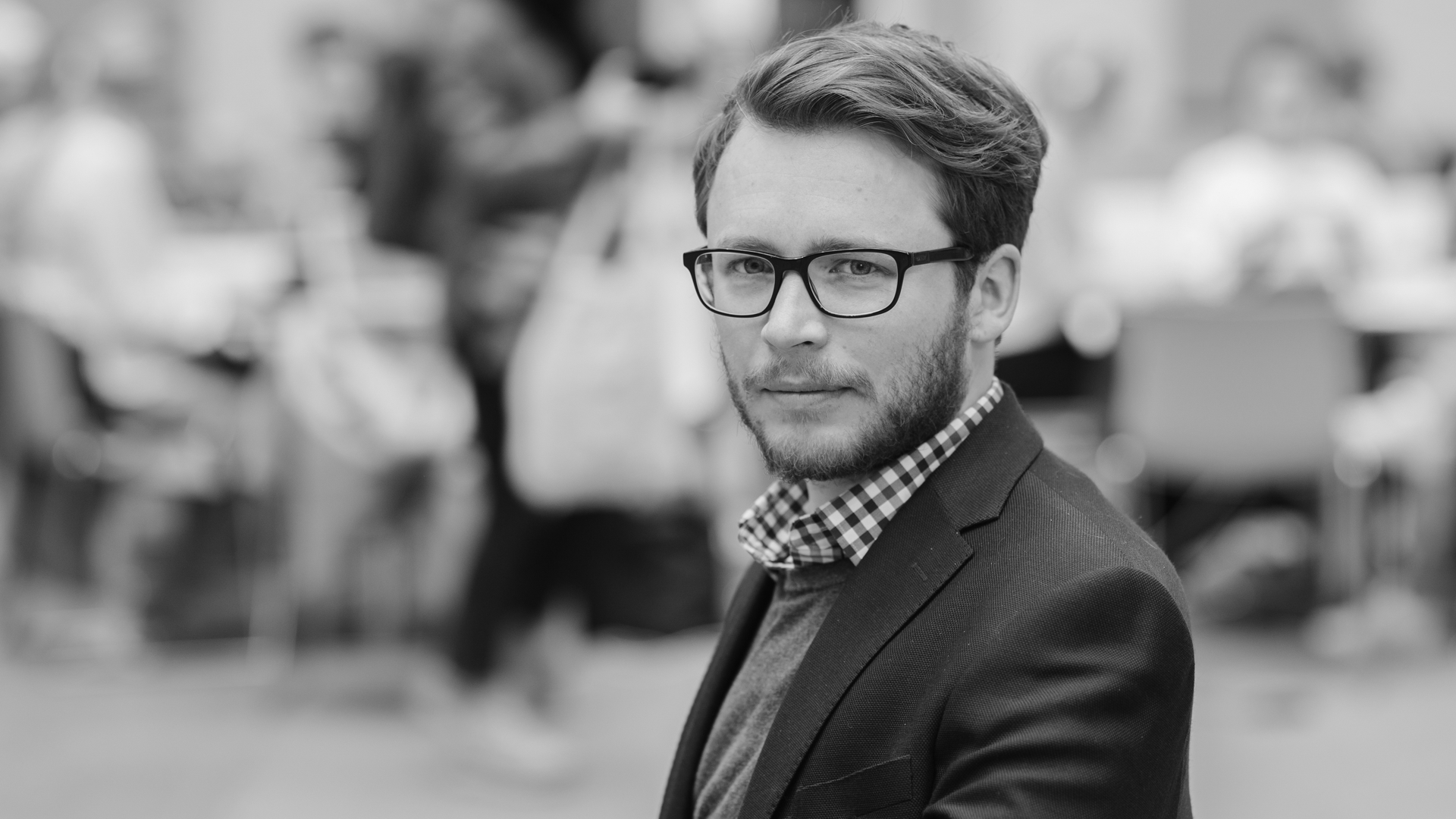 Portrait of Adrien d'Avernas, black and white